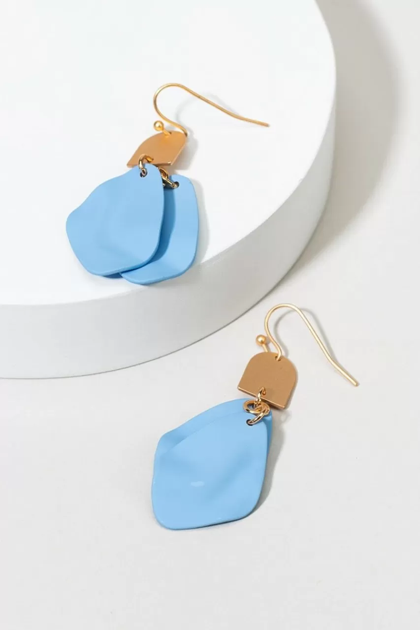 Francesca's Claire Epoxy Dented Drop Earrings