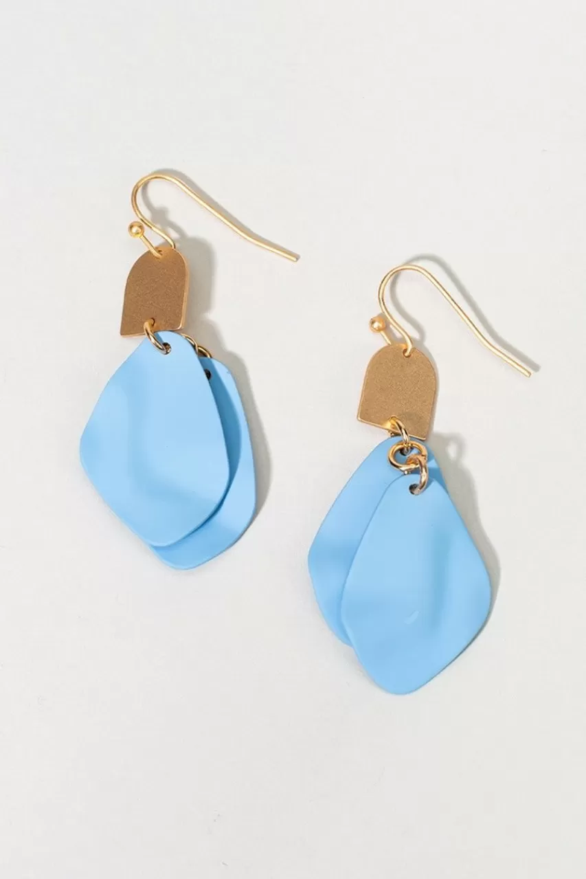 Francesca's Claire Epoxy Dented Drop Earrings