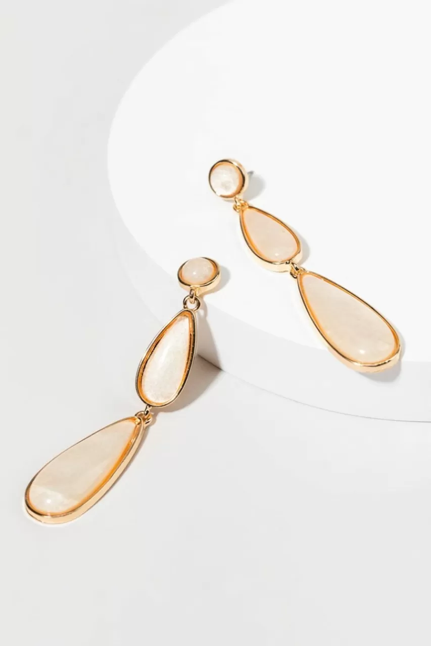 Francesca's Claudia Golden Drop Earrings