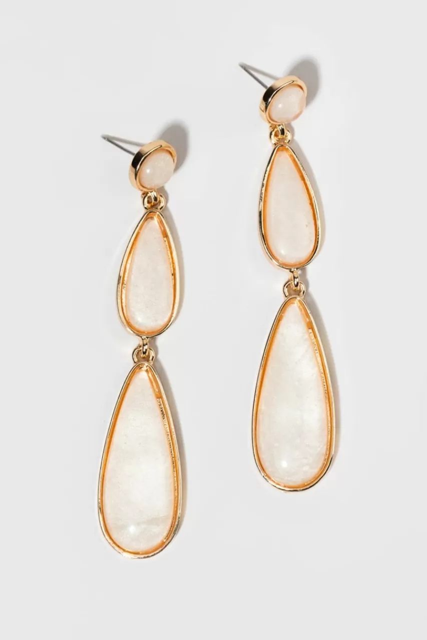 Francesca's Claudia Golden Drop Earrings