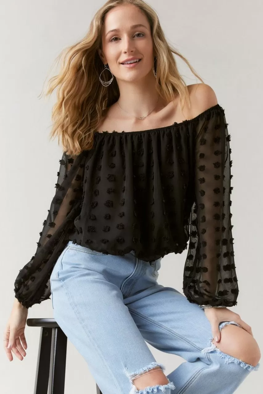 Francesca's Collins Off The Shoulder Blouse