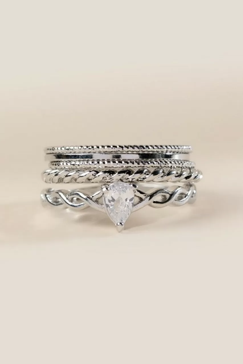 Francesca's Dana Cubic Zirconia Ring Set