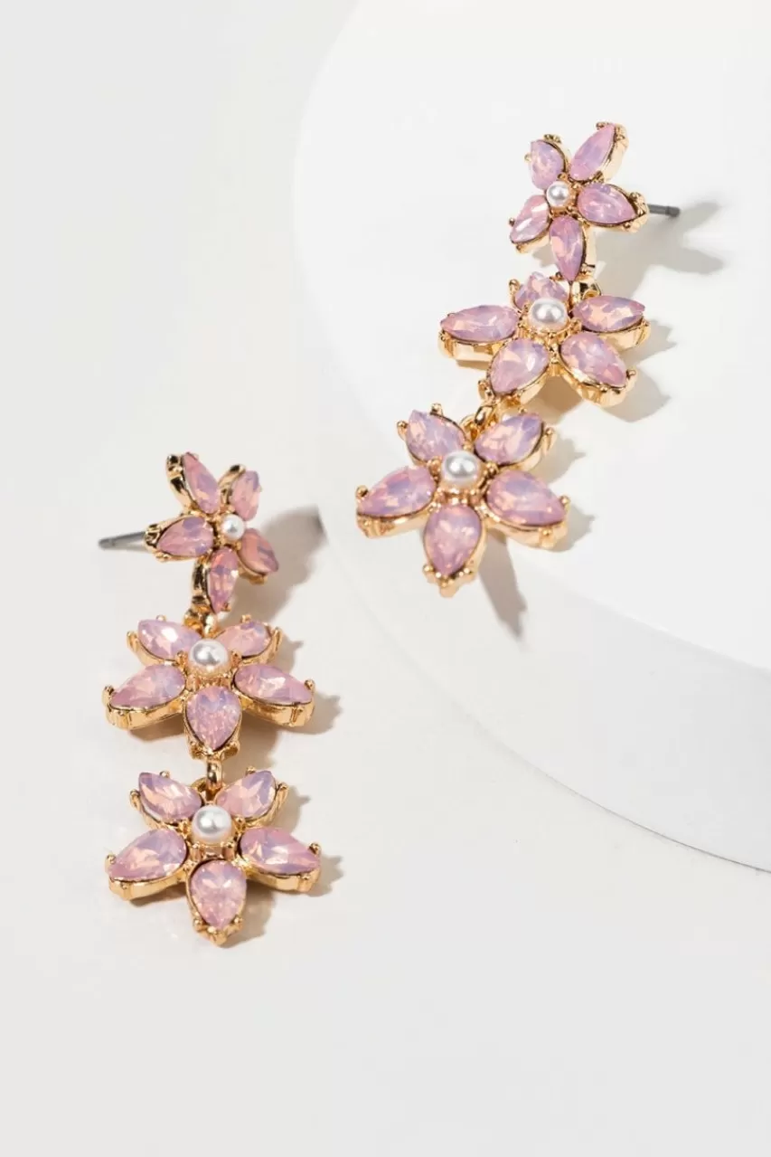 Francesca's Daney Flower Drop Earrings