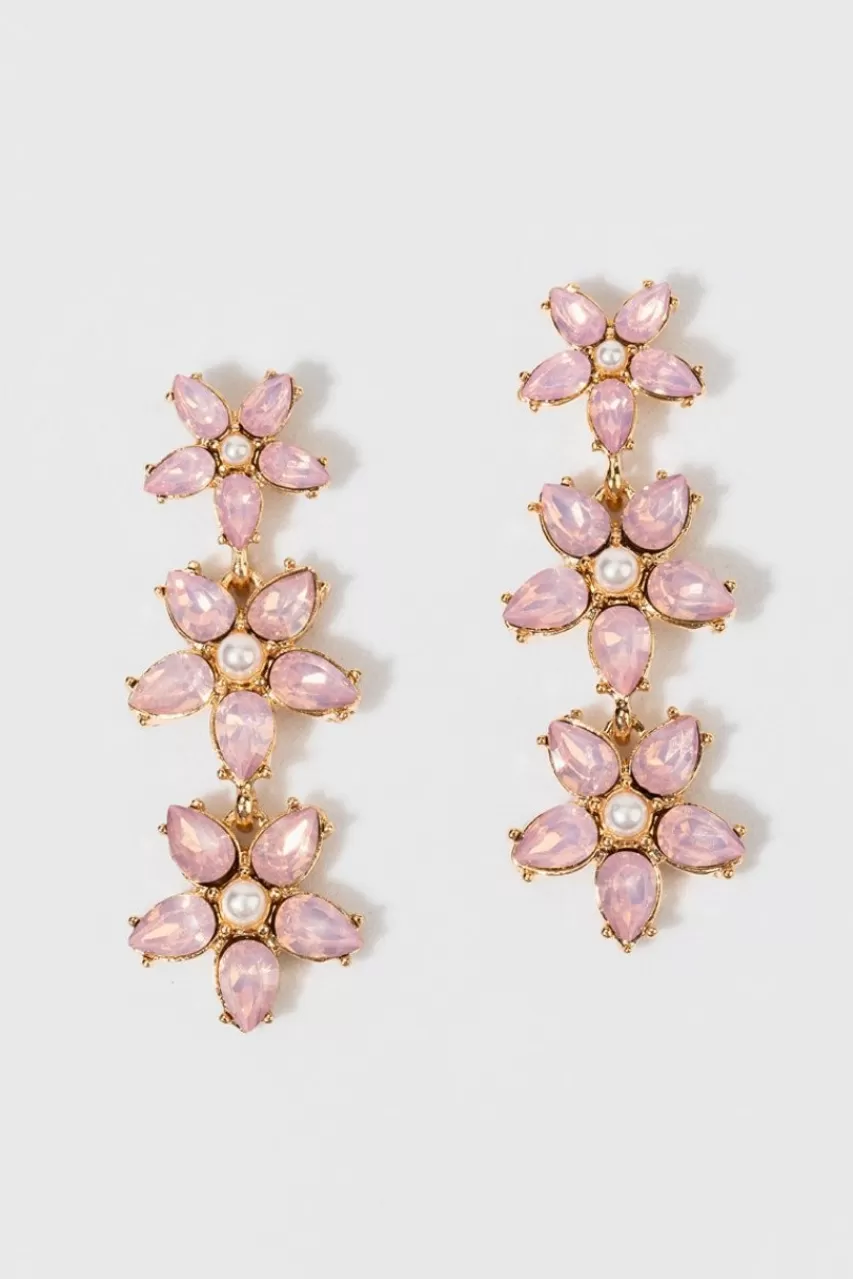 Francesca's Daney Flower Drop Earrings