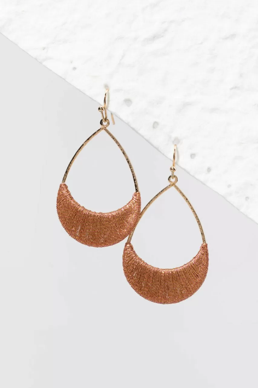 Francesca's Danielle Shimmer Thread Teardrop Earrings