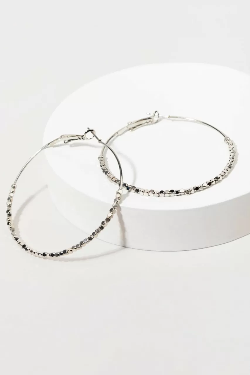 Francesca's Davinia Cube Beads Hoops