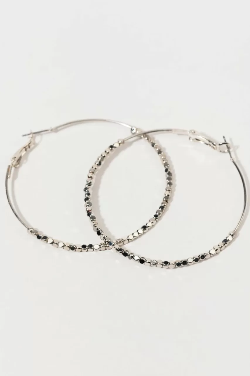 Francesca's Davinia Cube Beads Hoops