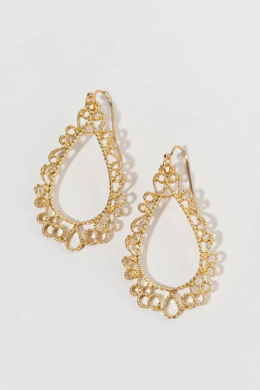 Francesca's Dawn Fancy Filigree Outline Drop Earrings