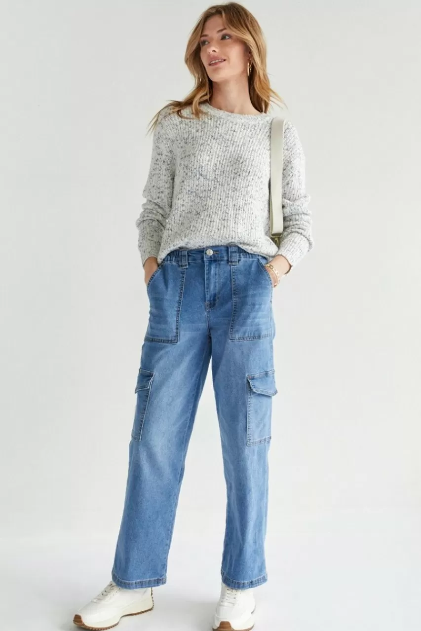 Francesca's Delaney Marled Crew Neck Pullover