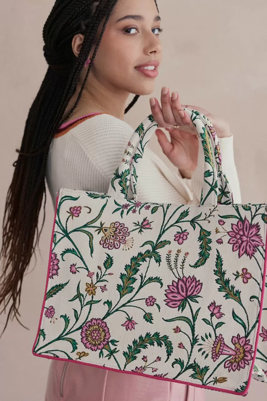 Francesca's Diane Multi Color Floral Tote Bag