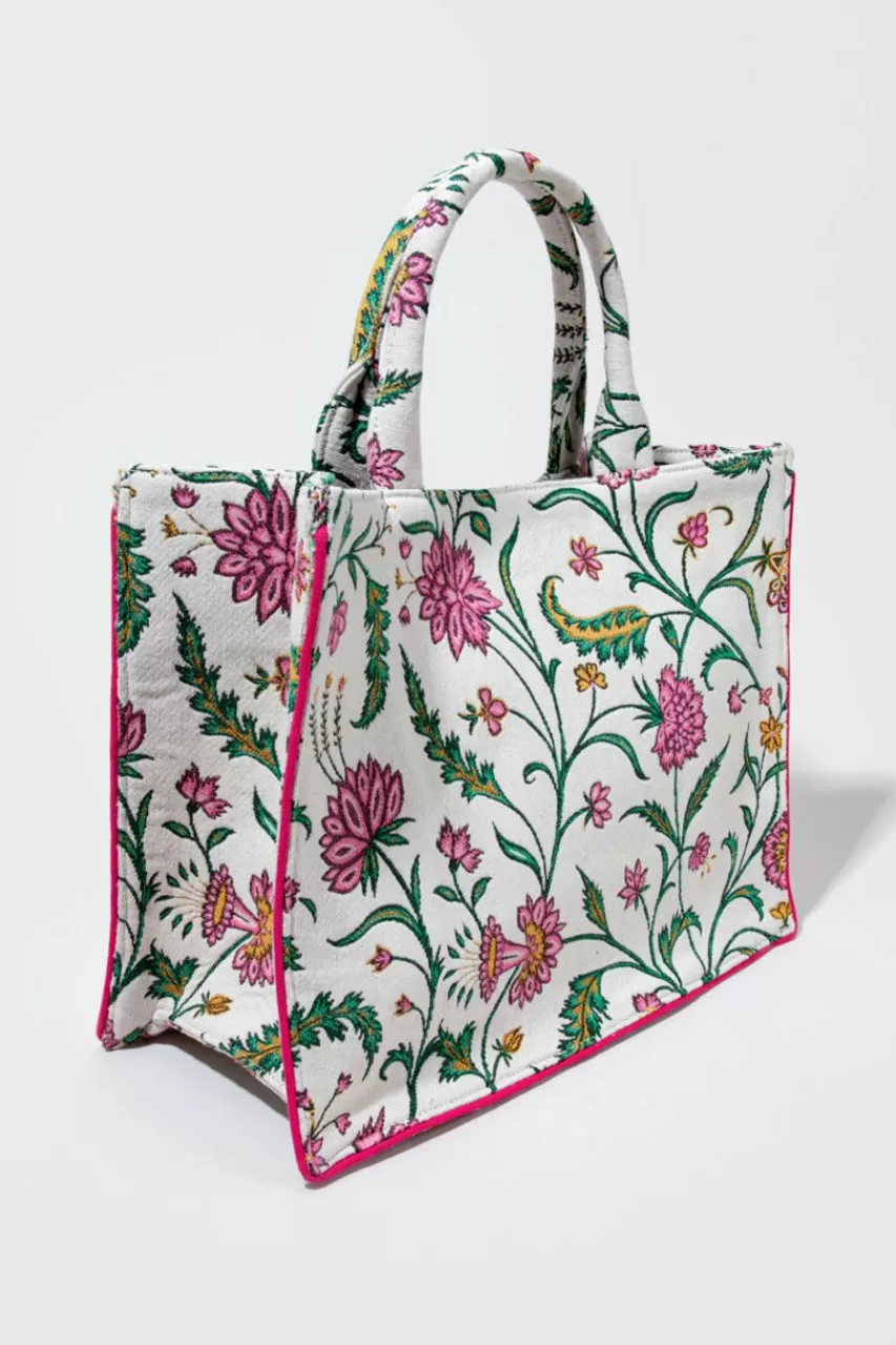Francesca's Diane Multi Color Floral Tote Bag