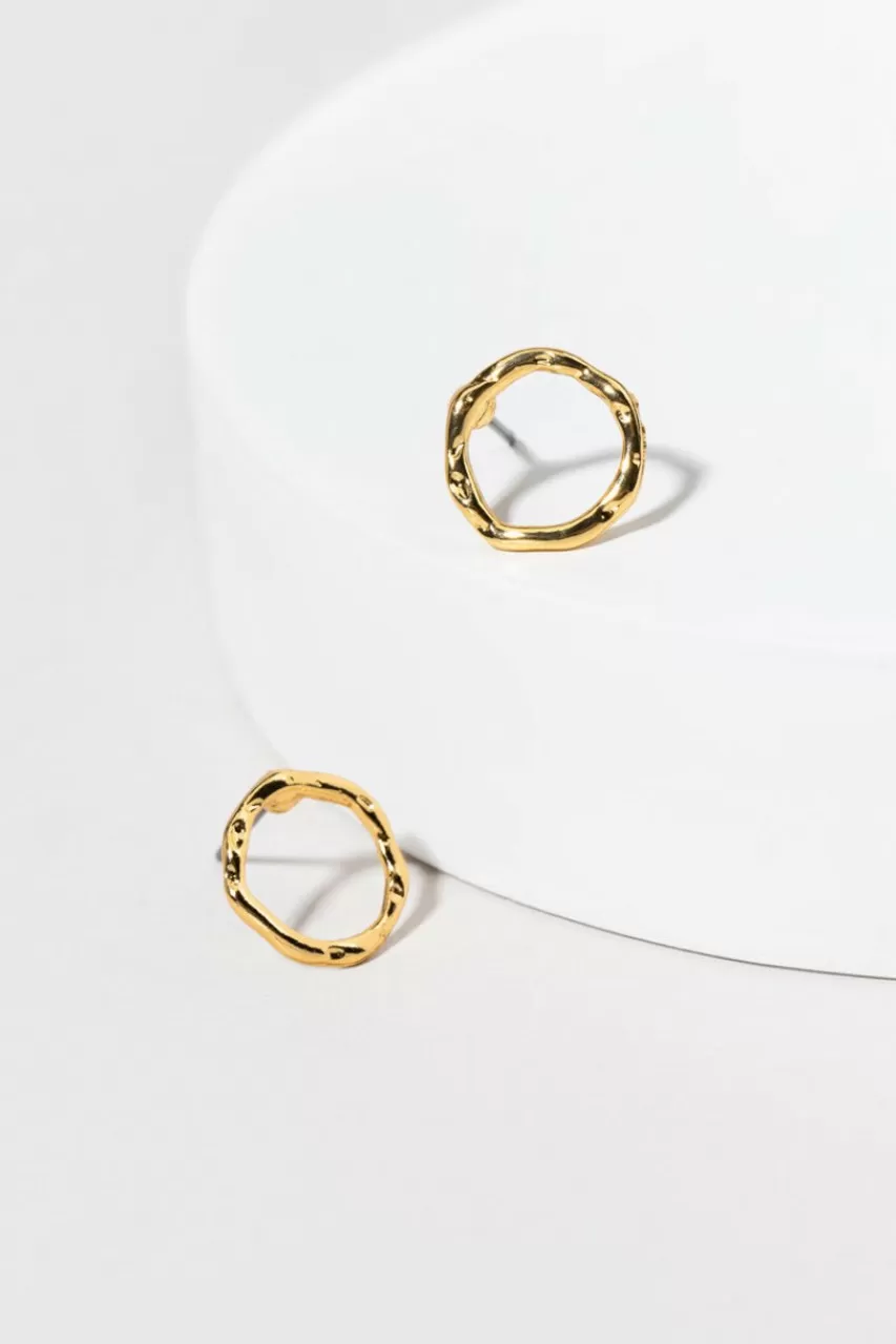 Francesca's Dollie Organic Circle Stud Earrings