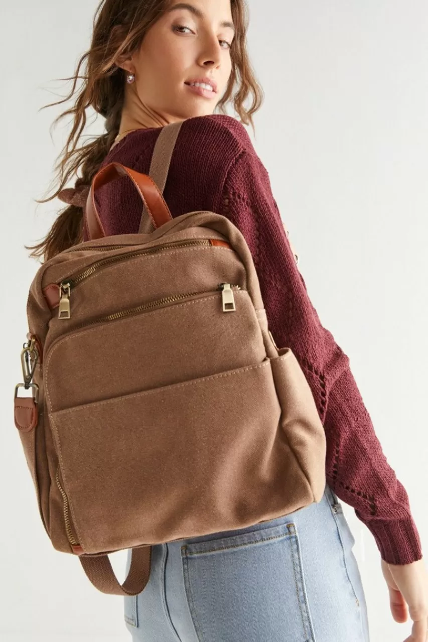 Francesca's Donelle Cotton Convert Backpack