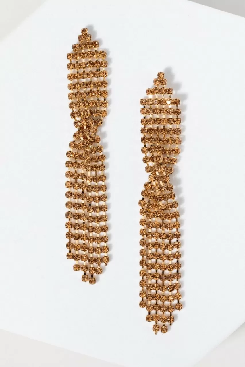 Francesca's Donna Twisted Linear Earrings