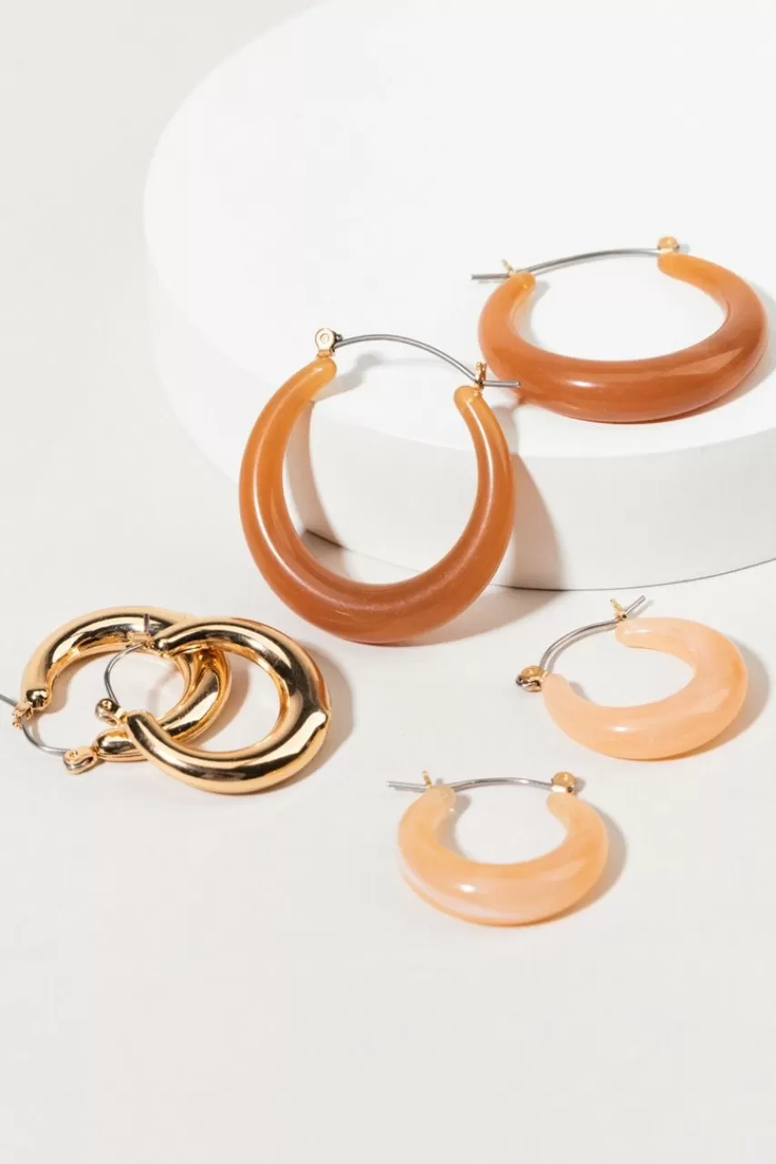 Francesca's Doris Hoop Earring Set