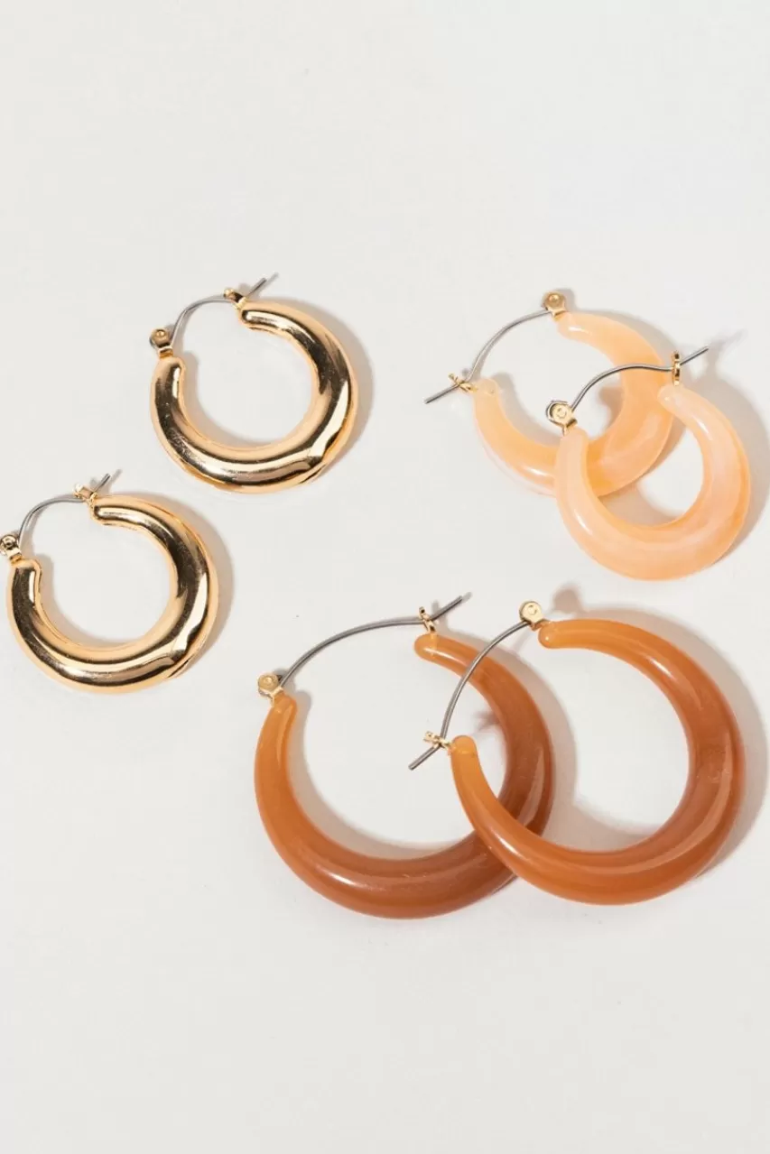 Francesca's Doris Hoop Earring Set