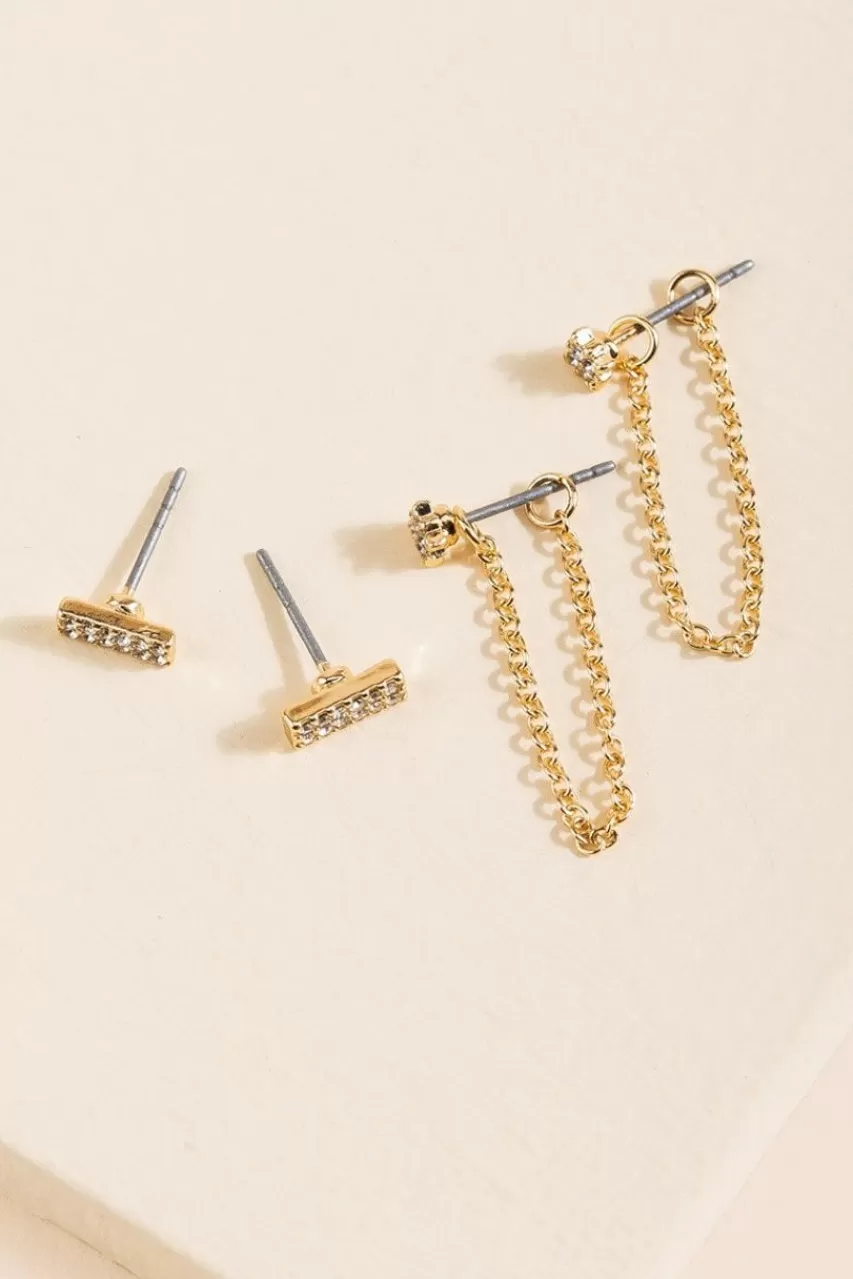 Francesca's Double Pierced Earring Set