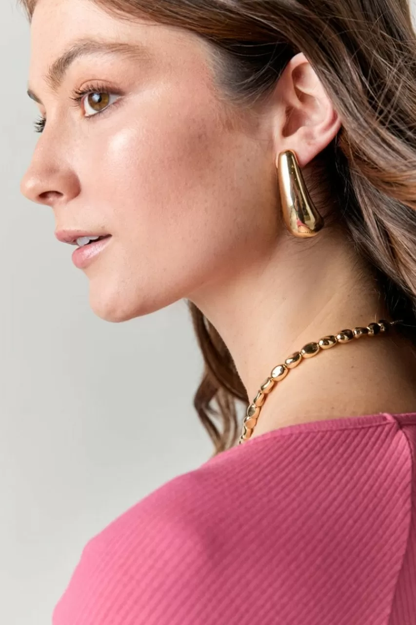 Francesca's Edith Sculptural Droplet Earrings