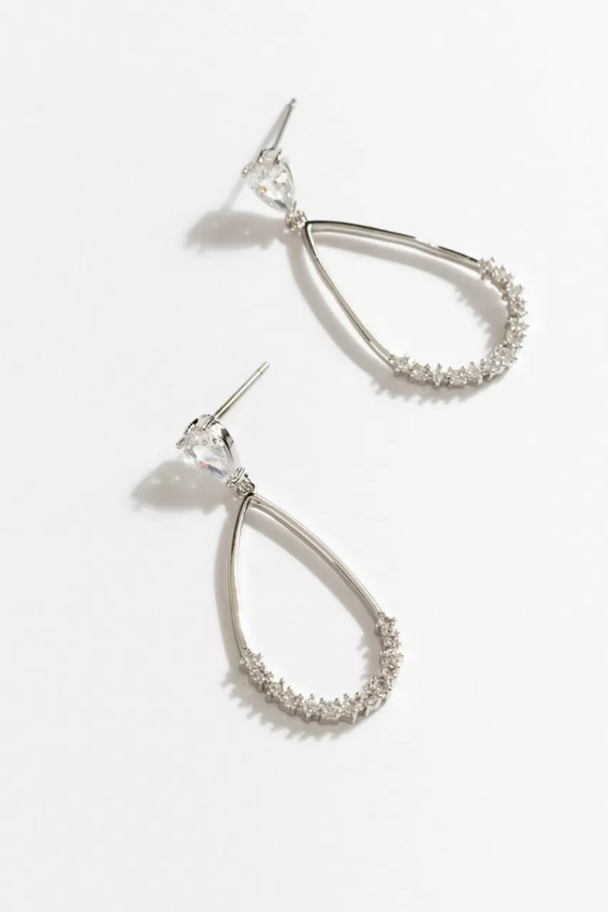 Francesca's Elaine Crystal Drop Earrings