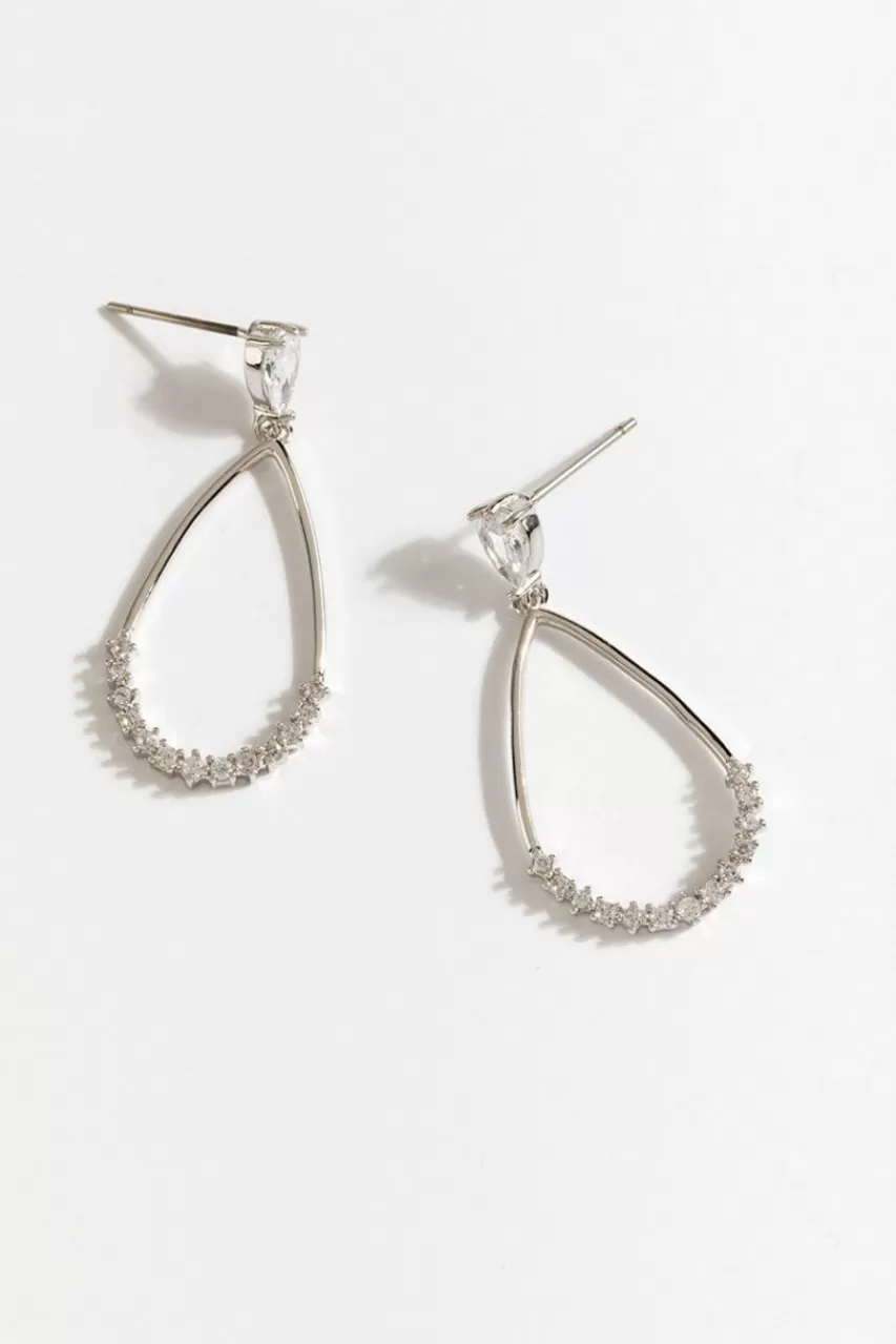 Francesca's Elaine Crystal Drop Earrings