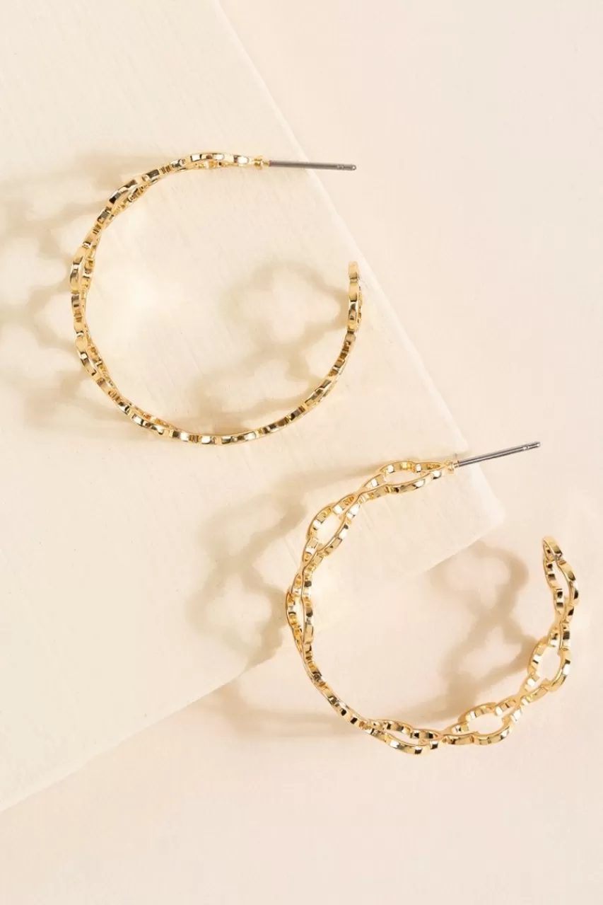 Francesca's Ella Clover Outline Hoop Earrings