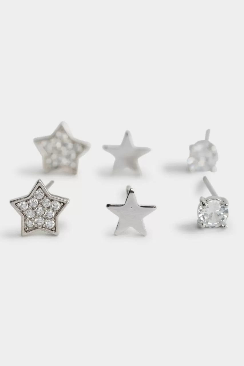 Francesca's Emilee Cz Pave Star Stud Set