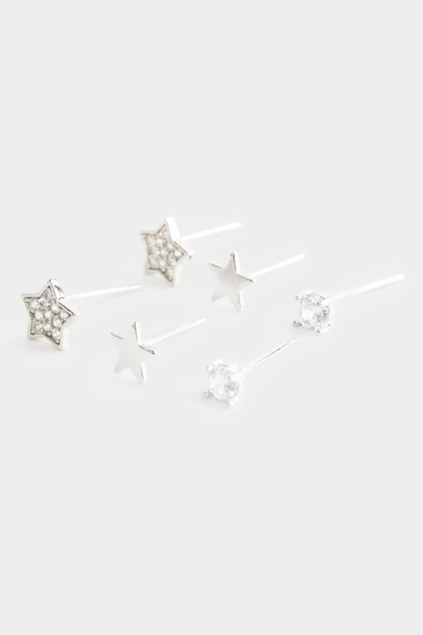 Francesca's Emilee Cz Pave Star Stud Set