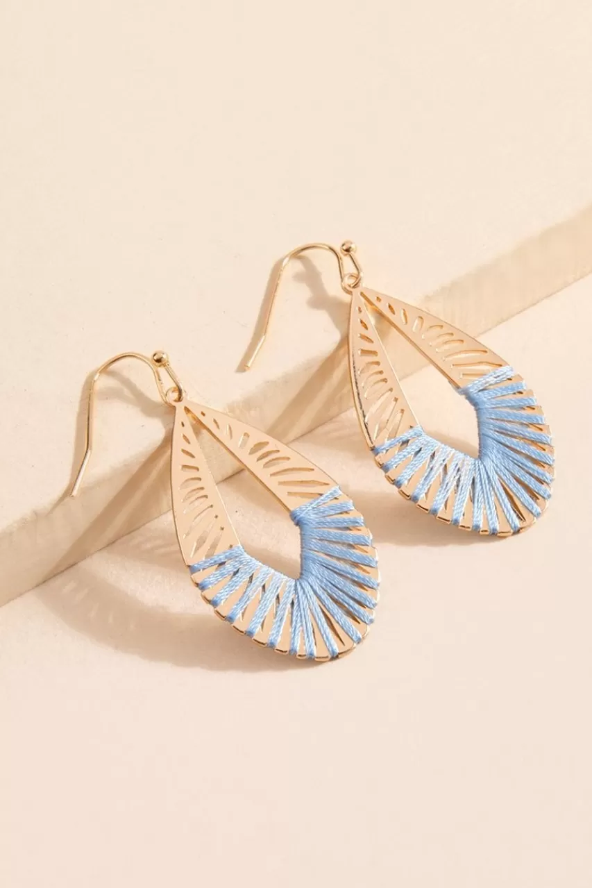 Francesca's Emilia Threaded Teardrop Earrings