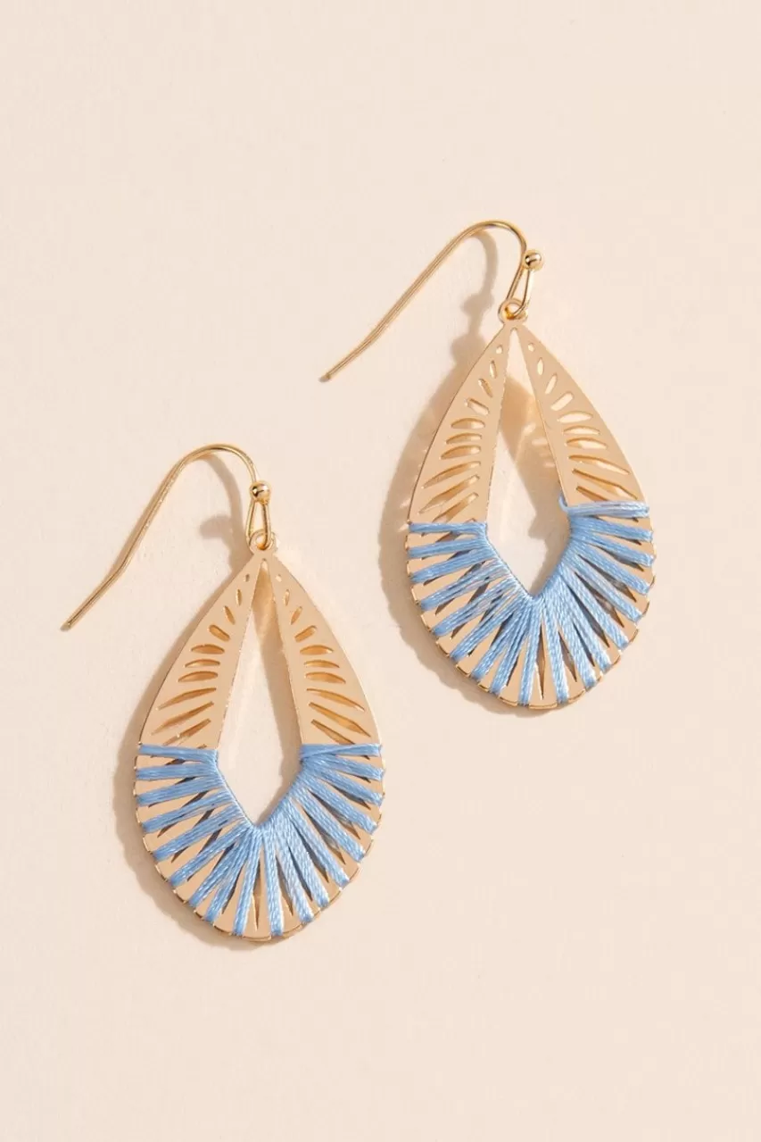 Francesca's Emilia Threaded Teardrop Earrings