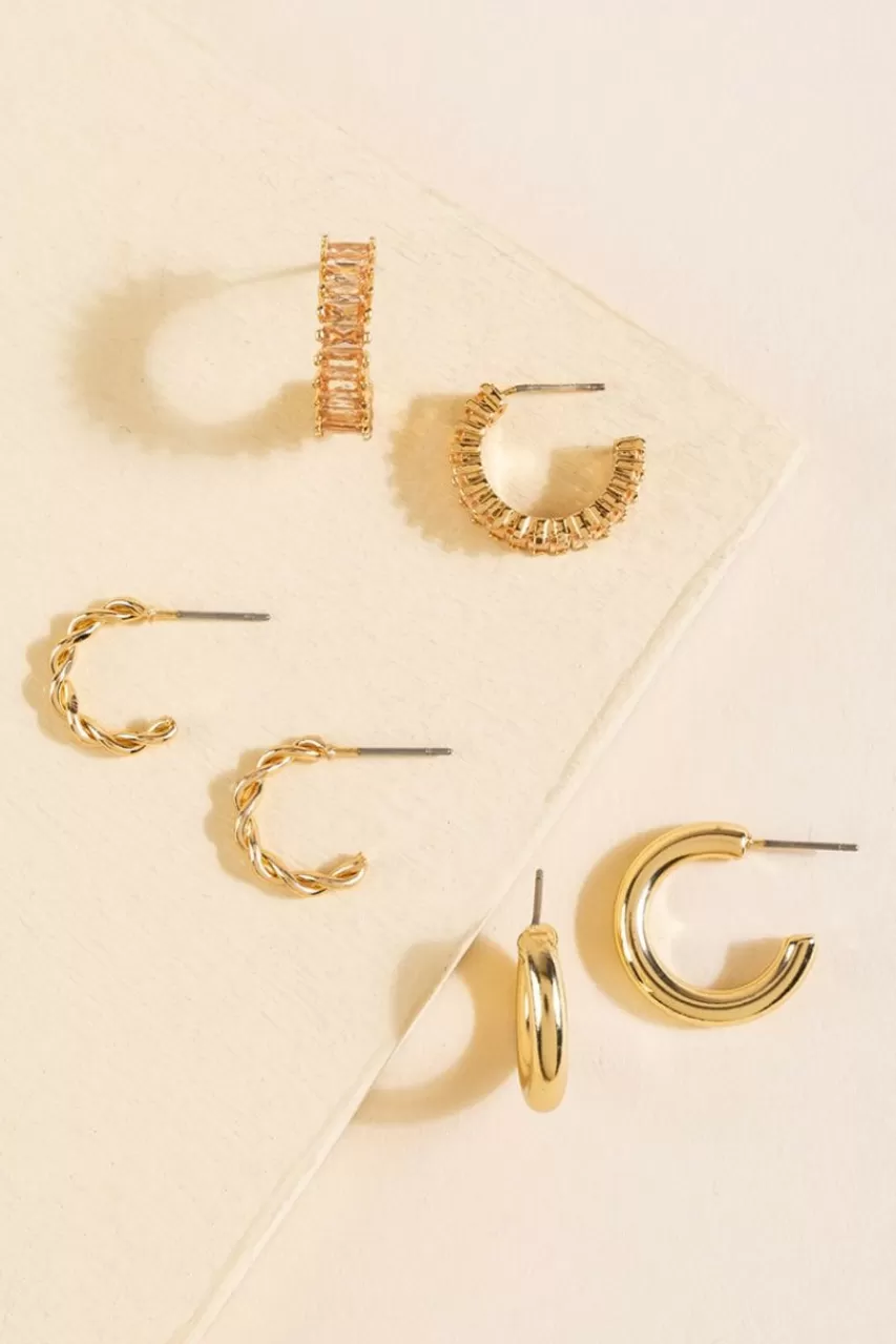 Francesca's Erin Small Hoop Earring Set