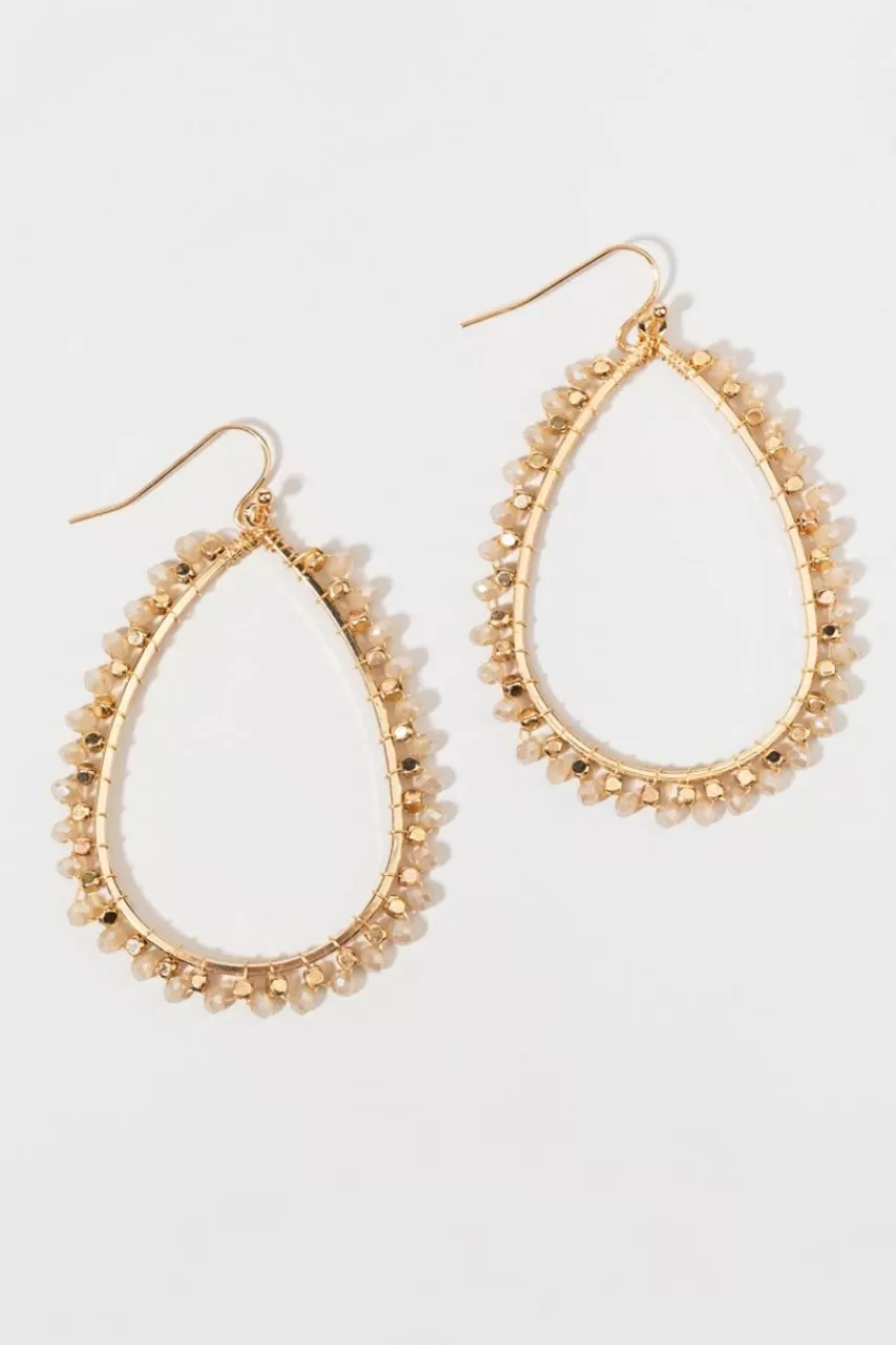 Francesca's Esther Beaded Tear Drop Earrings