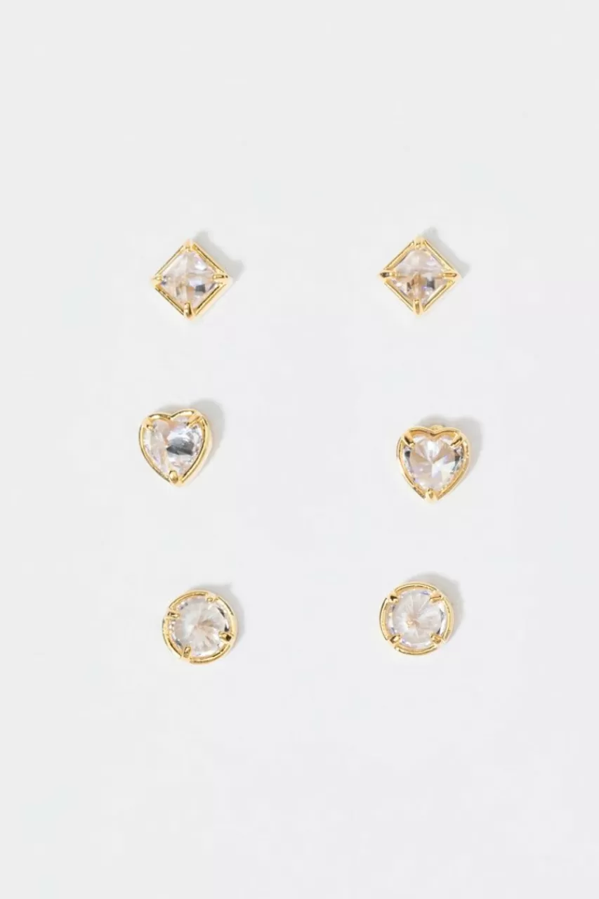 Francesca's Evelyn And Gold Earring Set