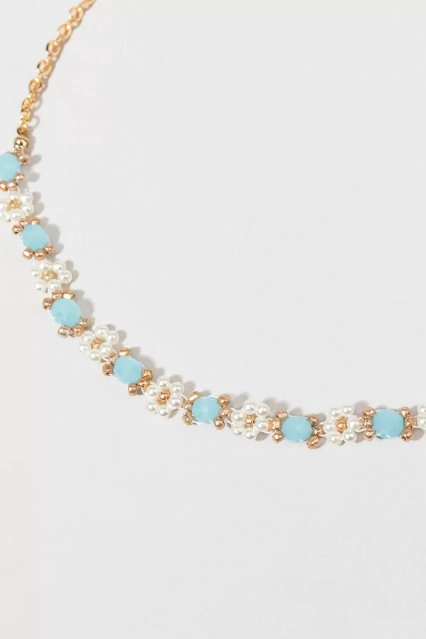 Francesca's Fae Flower Pearl Bead Necklace