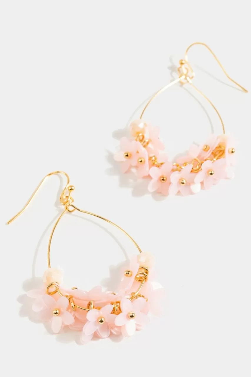 Francesca's Faye Floral Tear Drop Earrings