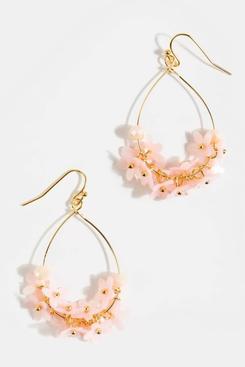 Francesca's Faye Floral Tear Drop Earrings