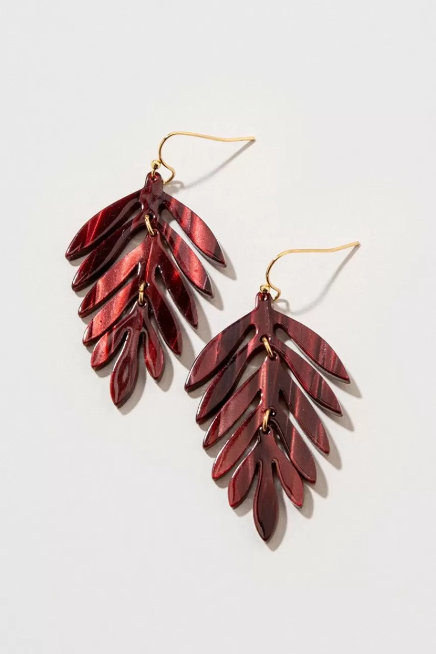 Francesca's Finley Resin Feather Chandelier Earrings