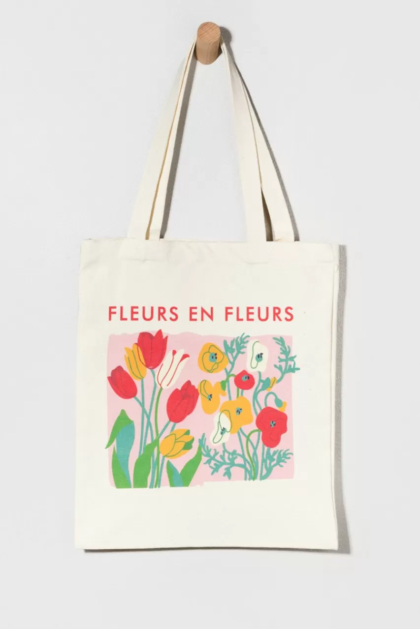 Francesca's Fleurs En Fleurs Canvas Tote