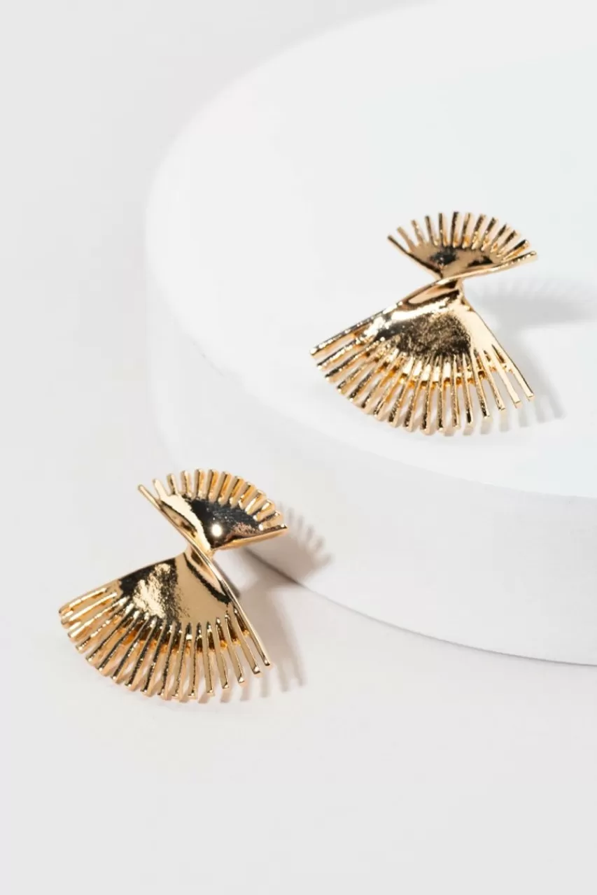 Francesca's Florence En Fanned Drop Earrings