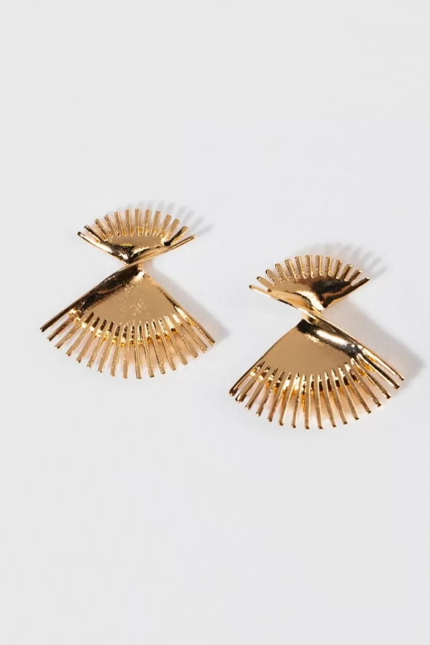 Francesca's Florence En Fanned Drop Earrings