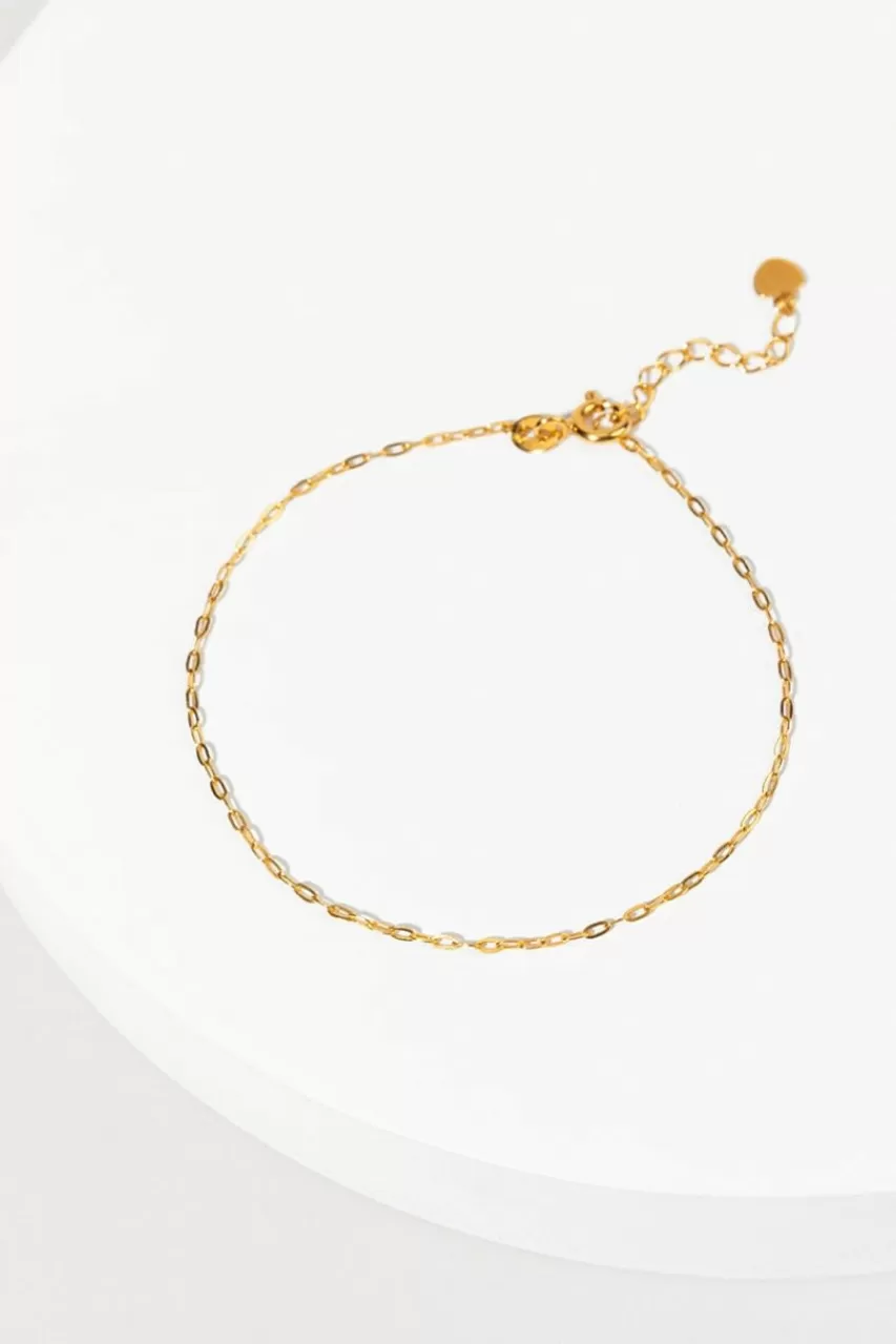 Francesca's Gabbi 14K Dipped Paperclip Chain Bracelet
