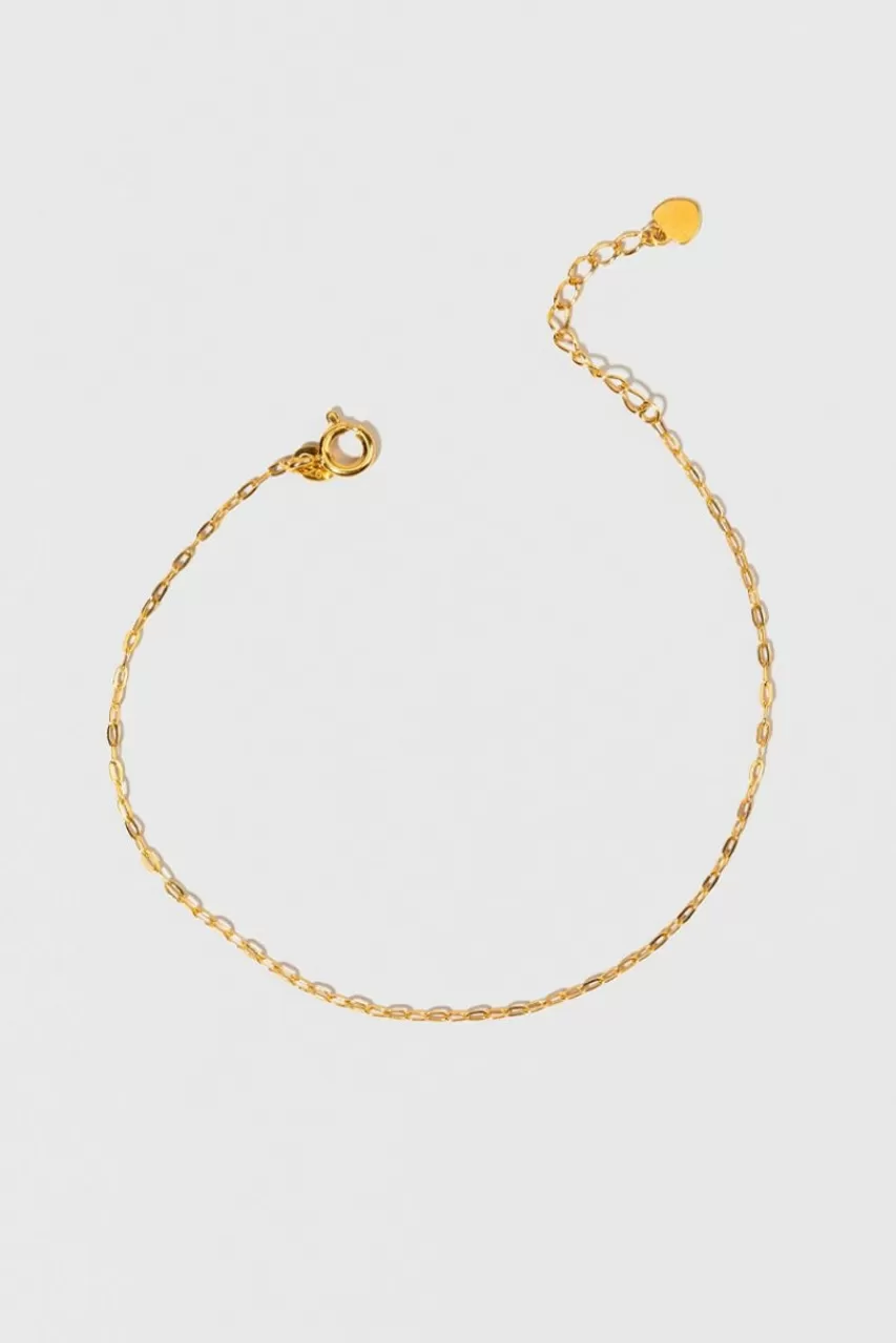 Francesca's Gabbi 14K Dipped Paperclip Chain Bracelet