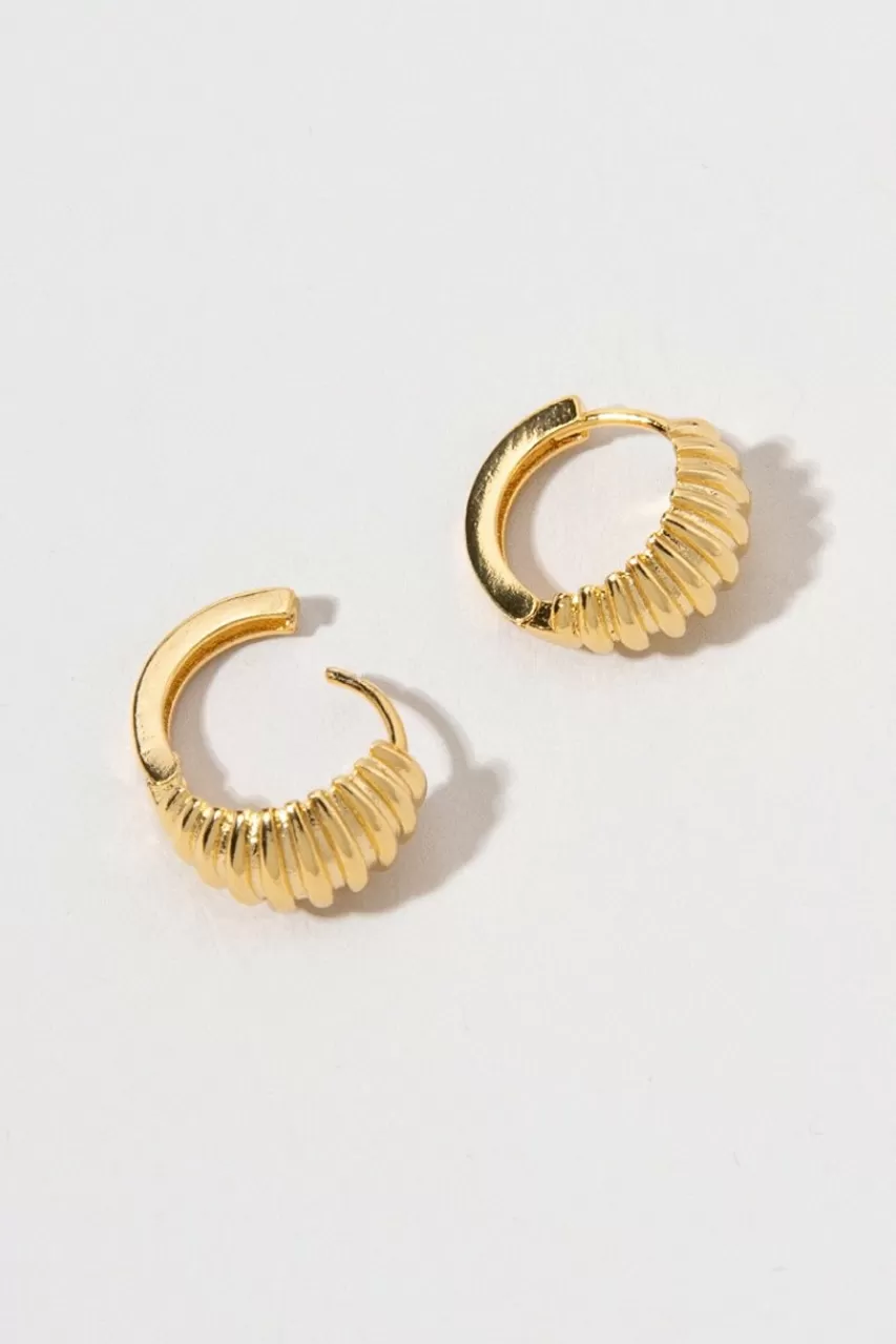 Francesca's Gennette Croissant Huggie Earrings