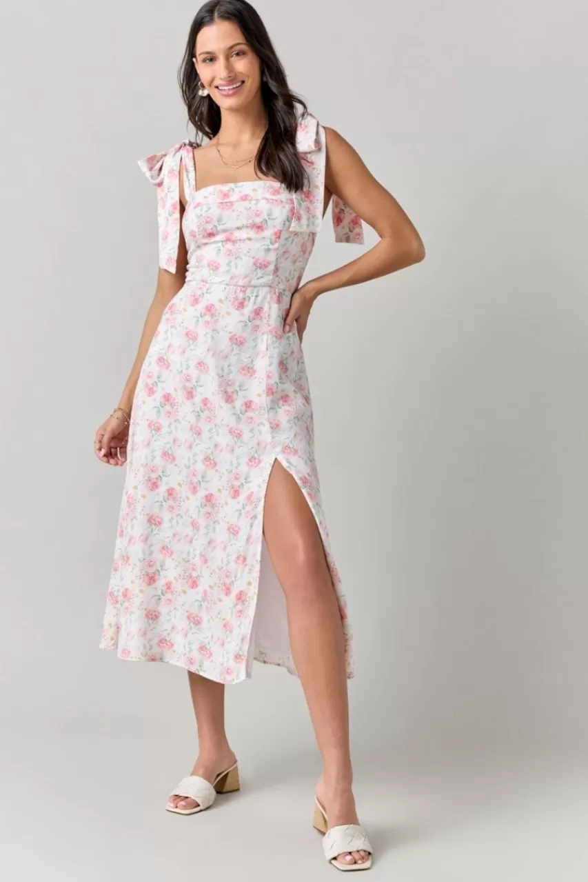 Francesca's Ginnie Floral Strap Dress