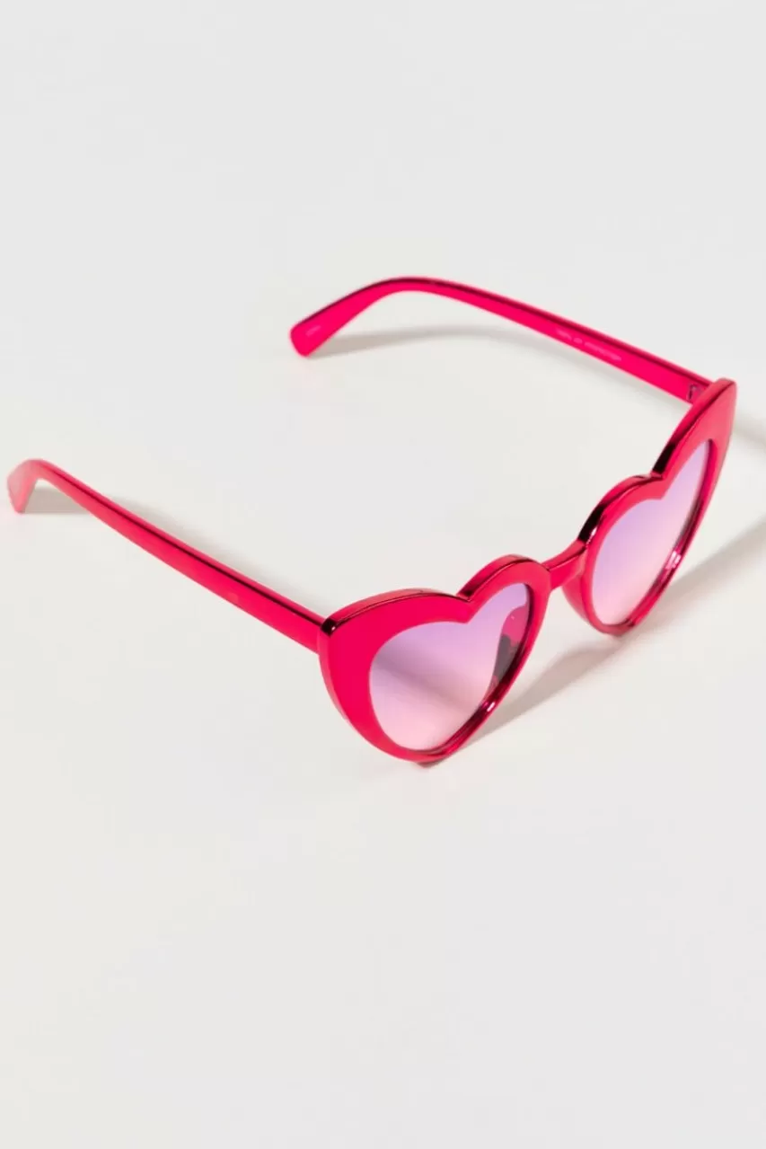 Francesca's Girl Next Door Heart Sunglasses