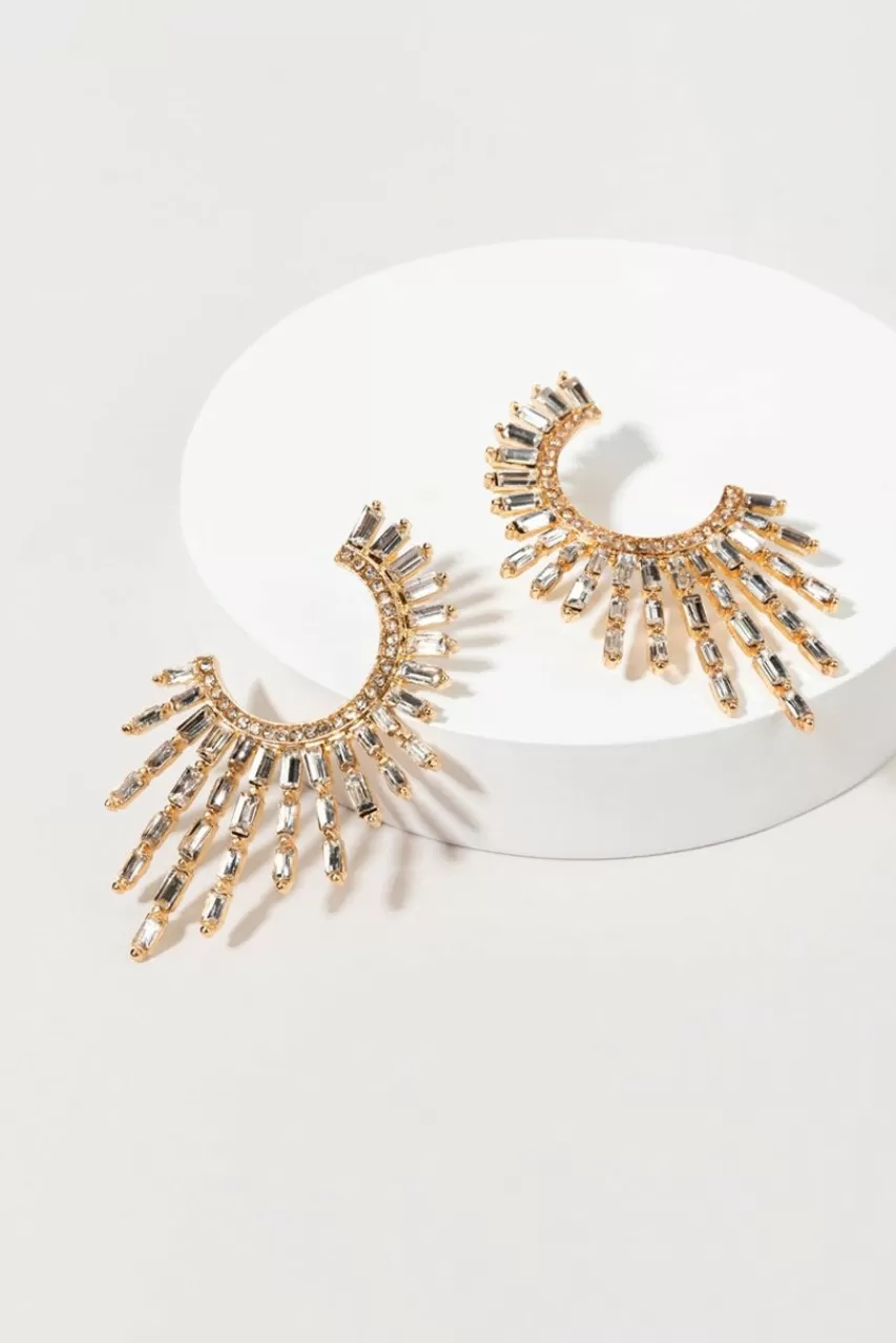 Francesca's Gloria Baguette Earrings