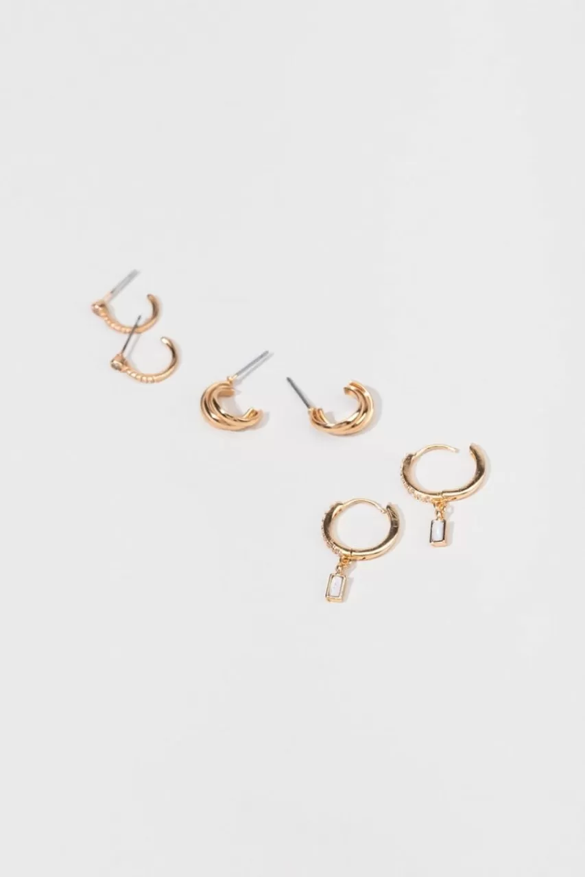 Francesca's Hanni Opal Charm Earring Set