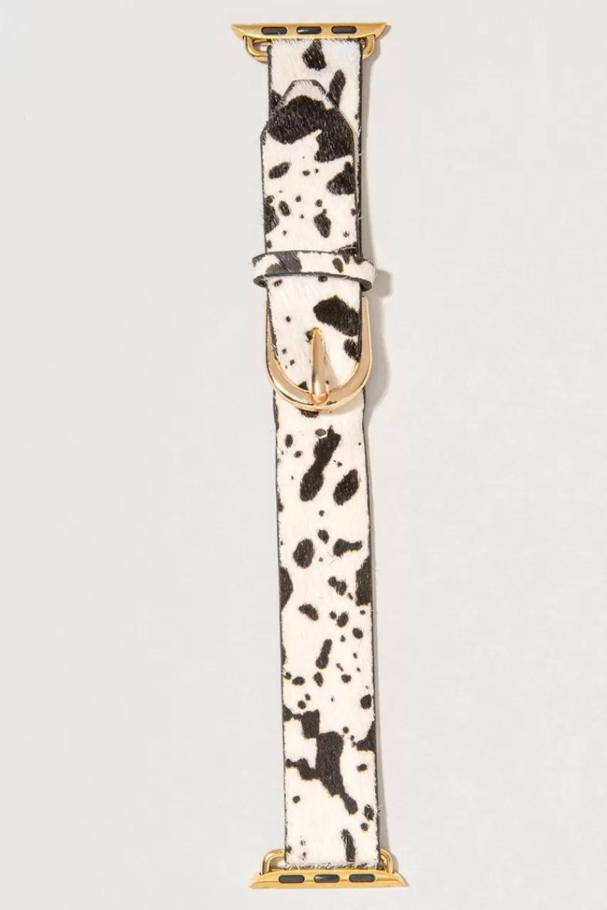 Francesca's Hayde Cow Print Smart Watch Band