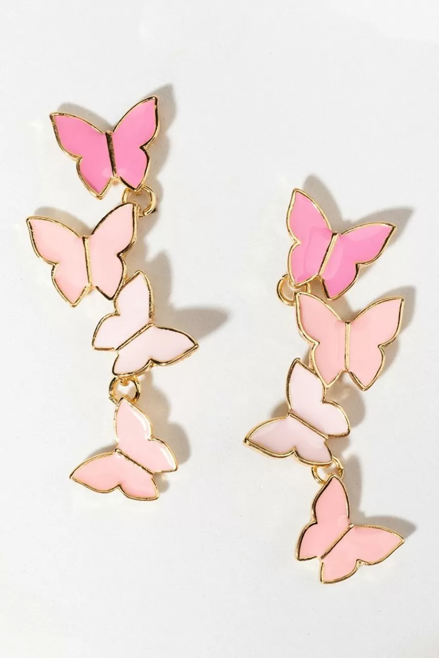 Francesca's Haylee Butterfly Drop Earrings