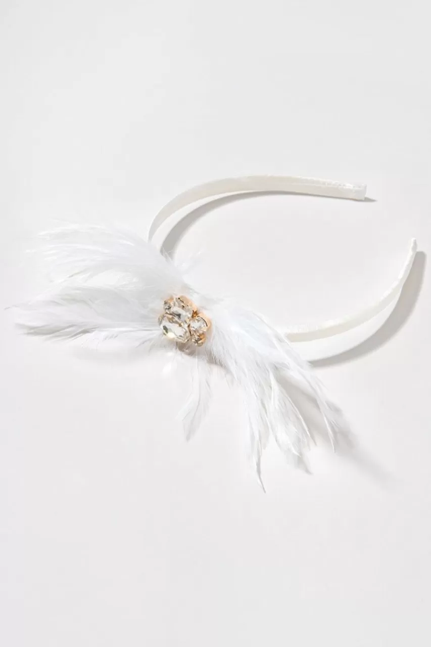 Francesca's Haylie Feather White Headband