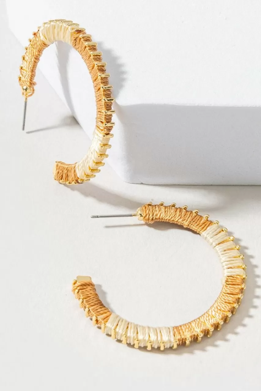 Francesca's Hazel Thread Wrap Hoops